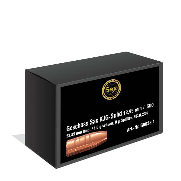 Projectiles Sax KJG-BCS-SO 12.95 mm / .500, 34.00g / 524.69gr