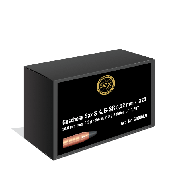 Projectiles Sax S KJG-SR 8 mm / .323, 9.50g / 146.60gr 
