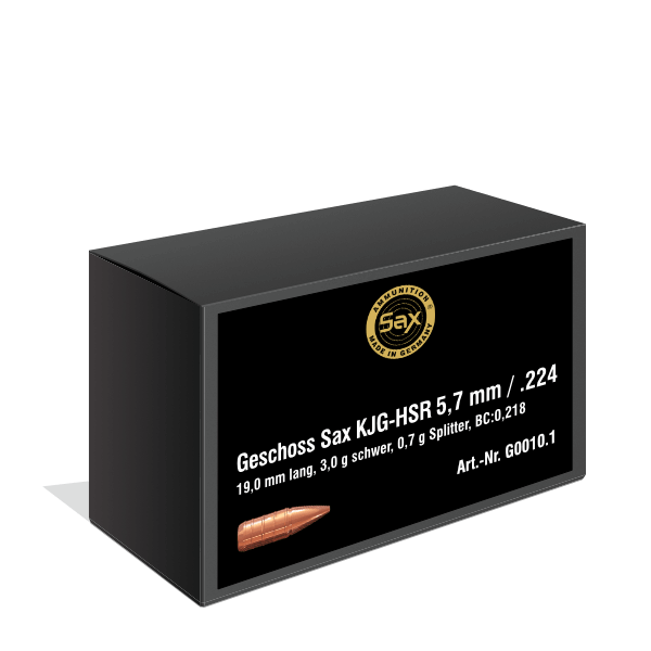Projectiles Sax KJG-HSR 5,6 mm / .223, 3.00g / 46.30gr