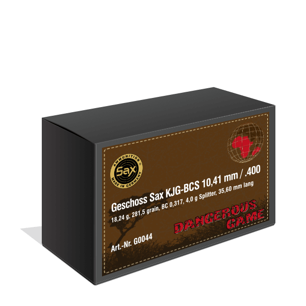 Projectiles Sax KJG-BCS 10.41 mm / .400, 18.24g / 281.48gr