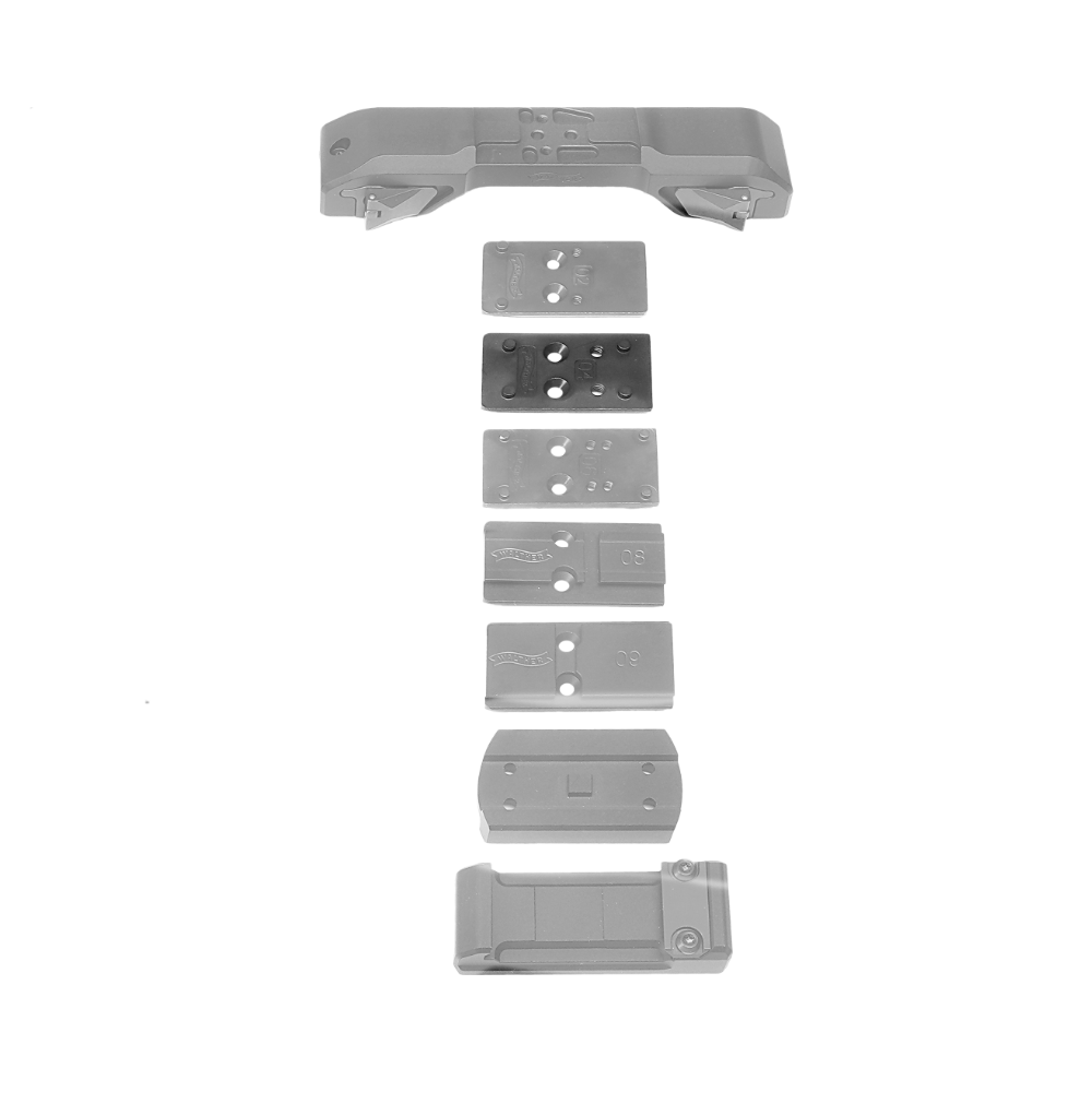 Plaque de montage Walther 04 pour Leupold DeltaPoint, DeltaPoint PRO, Schield RM RMSw, SIG ROMEO ZERO