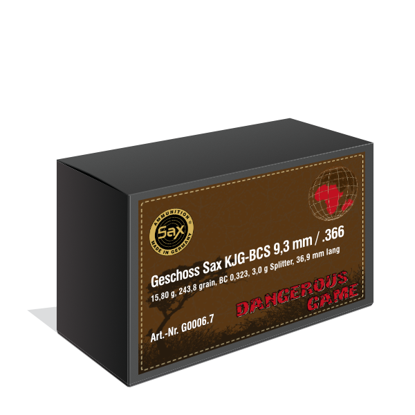 Projectiles Sax KJG-BCS 9,3 mm / .366, 15.80 g / 243.83grs