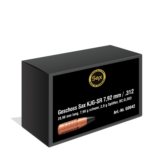 Projectiles Sax KJG-SR 7.62 mm / .312, 7.98g / 202.62gr 