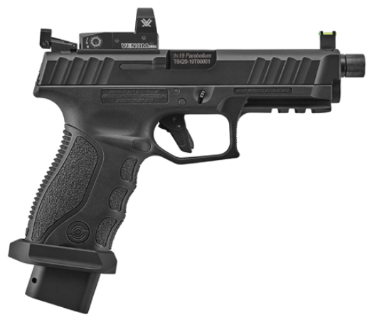 Pistolet Stoeger STR-9S Combat, micro-sight fiber, O.R, cal. 9 mm Para 20 cps, Picatinny, 4" filetage 1/2"x28 UNEF