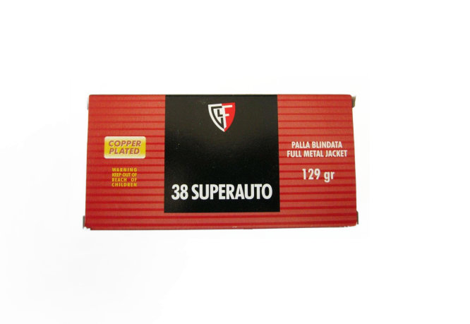 38 SUPER AUTO FIOCCHI F.M.J. 129 grs 