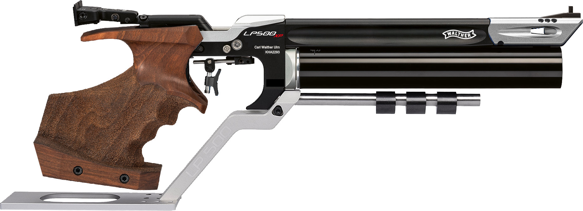 Pistolet air comprime Walther LP500-M XP appuyer cal. 4.5  pour droitier Poignée M MEMORY 3D en noyer