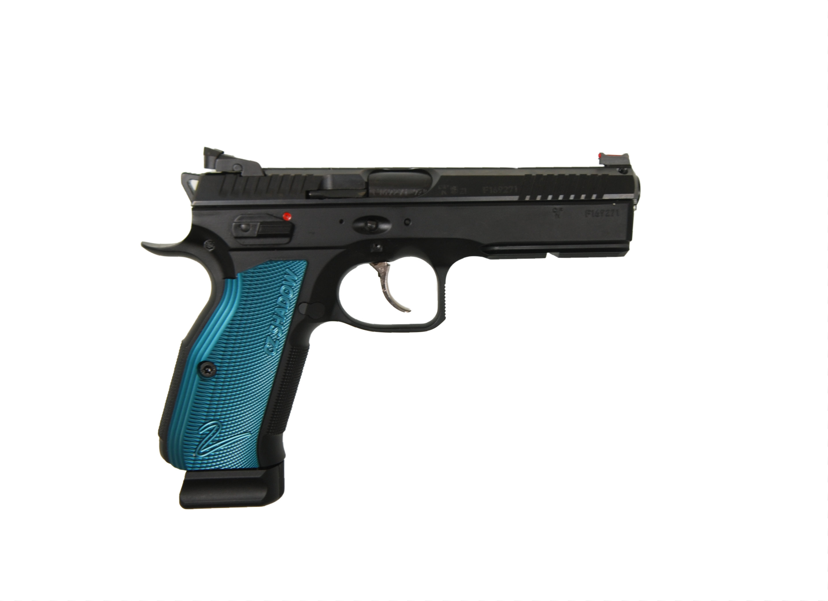Pistolet Occ CZ Shadow 2, 9mm Para LightRail, black Blue Grip, 19+1rds